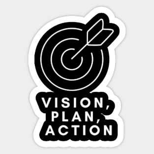 Vision Plan Action (bulls eye) Sticker